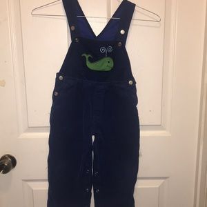 Lilly Pulitzer 4T Navy Corduroy Overalls Unisex